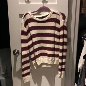 Forever 21 Knit Striped Red and White Sweater
